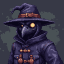pixel art raven